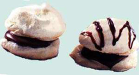 Peppermint Meringue Sandwich Cookies