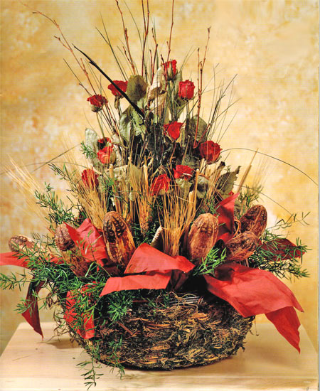 Red Roses Basket