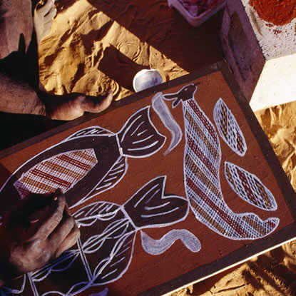 Australian Aboriginal Bark Painting Australian Aboriginal Bark Painting